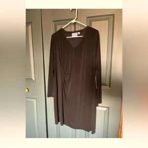 SIMPLY VERA VERA WANG WOMENS XL BLACK DRESS PUULOVER STRETCH NWT LONG SLEEVE